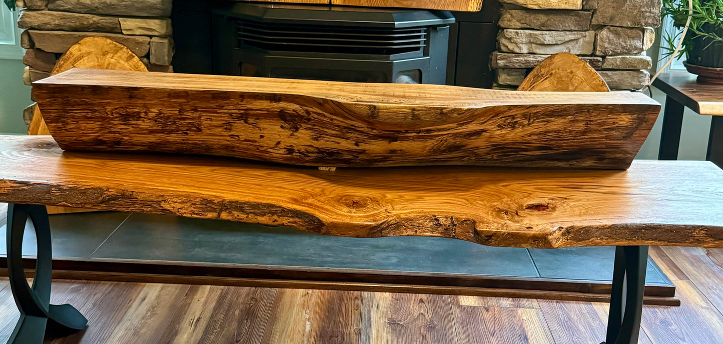 Fireplace Mantel 47”L x 11.8”W x 6”H White Oak